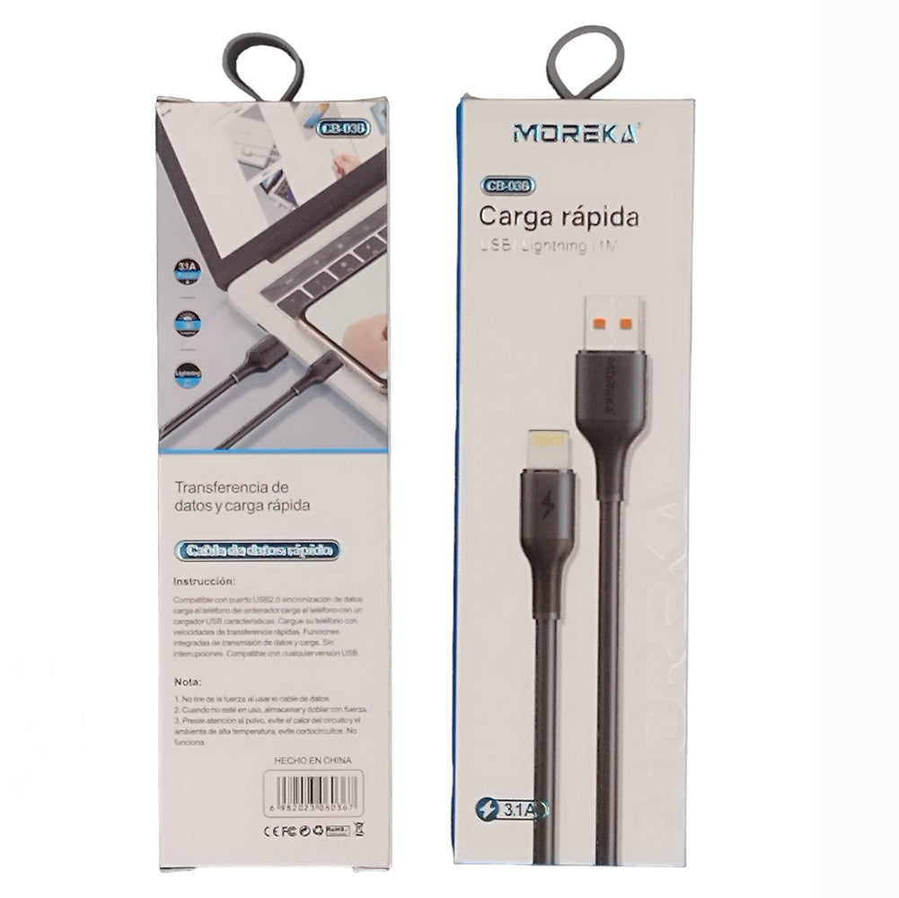 Cable Tipo Lightning CB-036 3.1 A y Datos de 1 M - Imagen 4