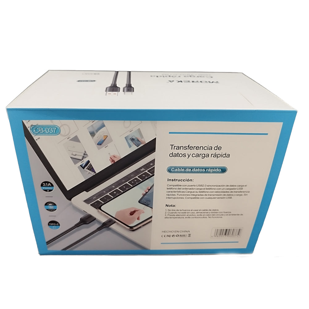 Cable Tipo C CB-037 3.1 A y Datos de 1 M - Imagen 7