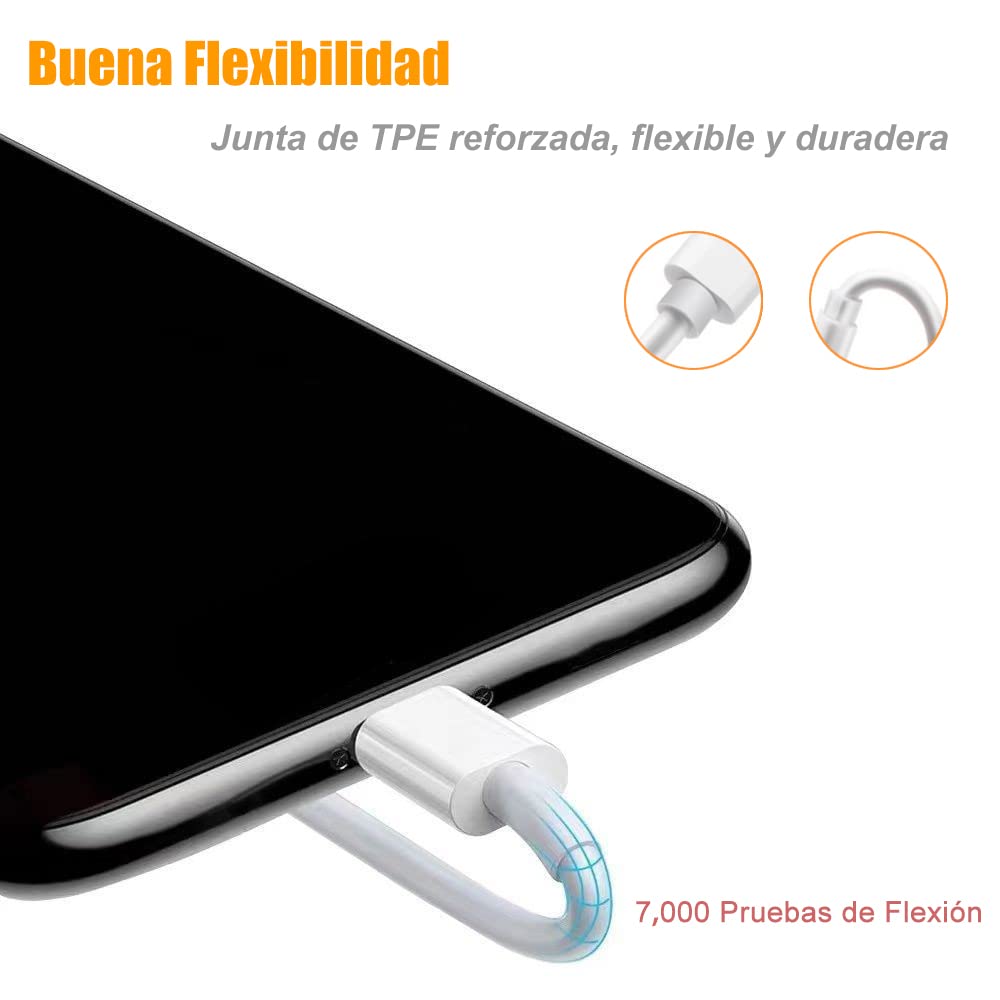 Cable Tipo V8 Micro USB, Moreka CB-35, 2.4 1 M. - Imagen 8