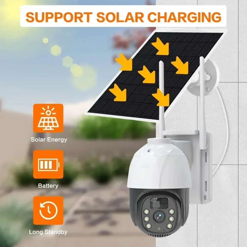 Cámara de Seguridad inalámbrica WiFi con Panel Solar Integrado Contra Agua IP66 JK-8181 - Imagen 4