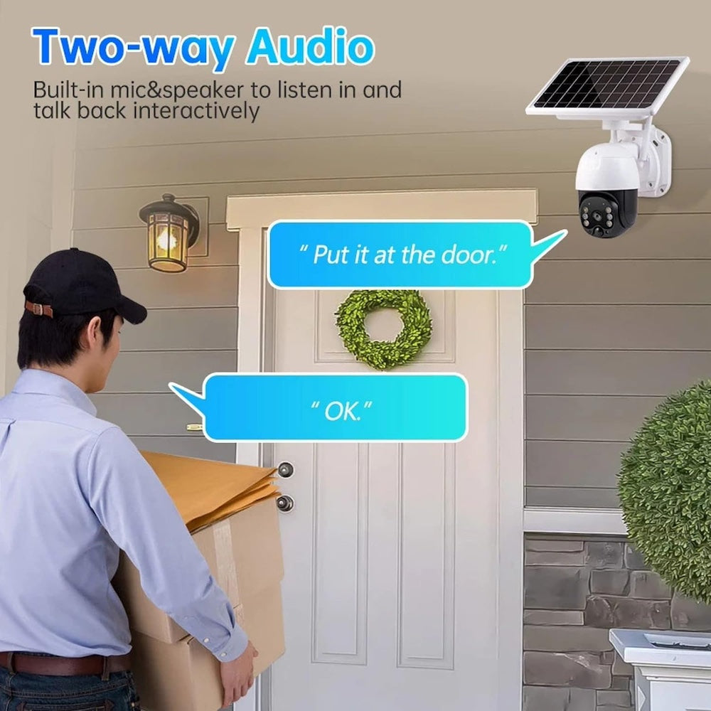 Cámara de Seguridad inalámbrica WiFi con Panel Solar Integrado Contra Agua IP66 JK-8181 - Imagen 9