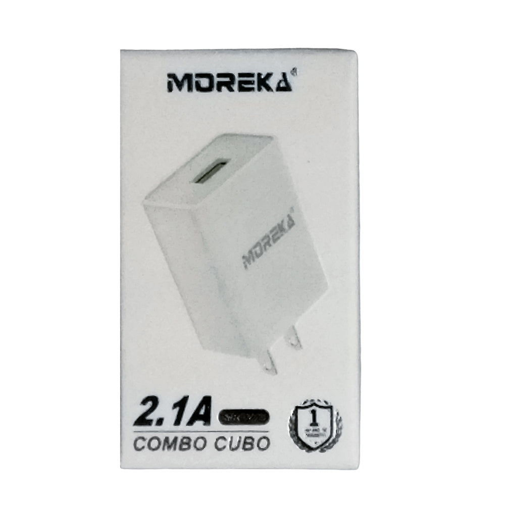 Cargador Moreka MR1275 2.1A, Cubo 10W Carga Rapida - Imagen 7