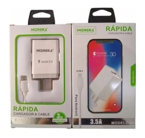 Cargador D4 Cubo 3.5A Compatible Con Android Tipo c - Imagen 3