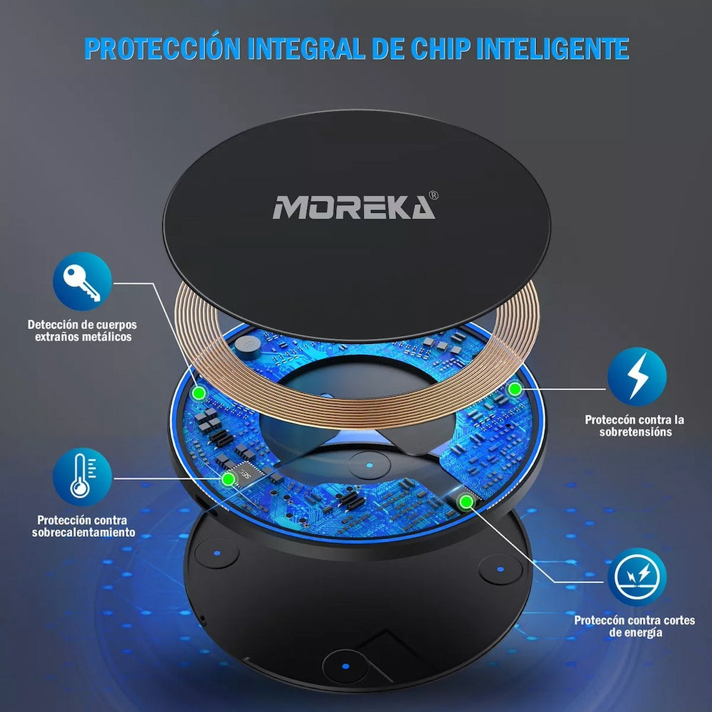 Cargador Magnetico Inálambrico 15W Moreka WX-004 - Imagen 2