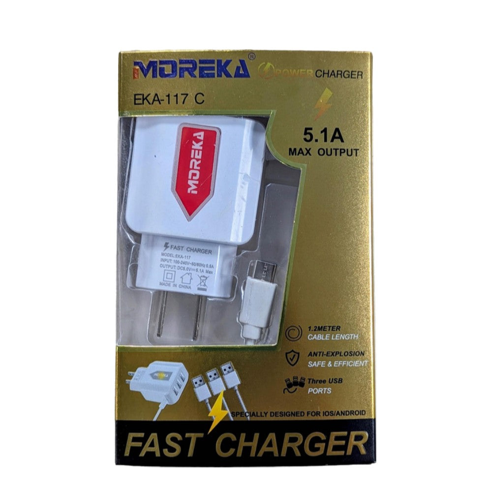 Cargador Moreka EKA 117 Cable Tipo C - Imagen 3