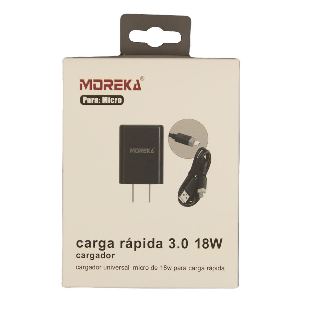 Cargador Moreka 18w 3.0A cable tipo C - Imagen 2