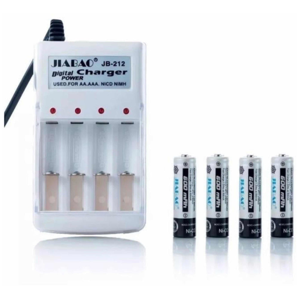Cargador De Pilas Baterías Recargables Aa / Aaa +4 Pilas AA JB212 - Imagen 2