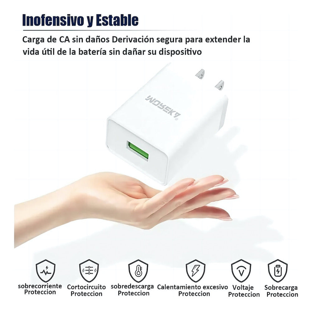 Cargador 2.1A Moreka MR2885 Ligthning 2.1A Cable tipo IP 1M - Imagen 4