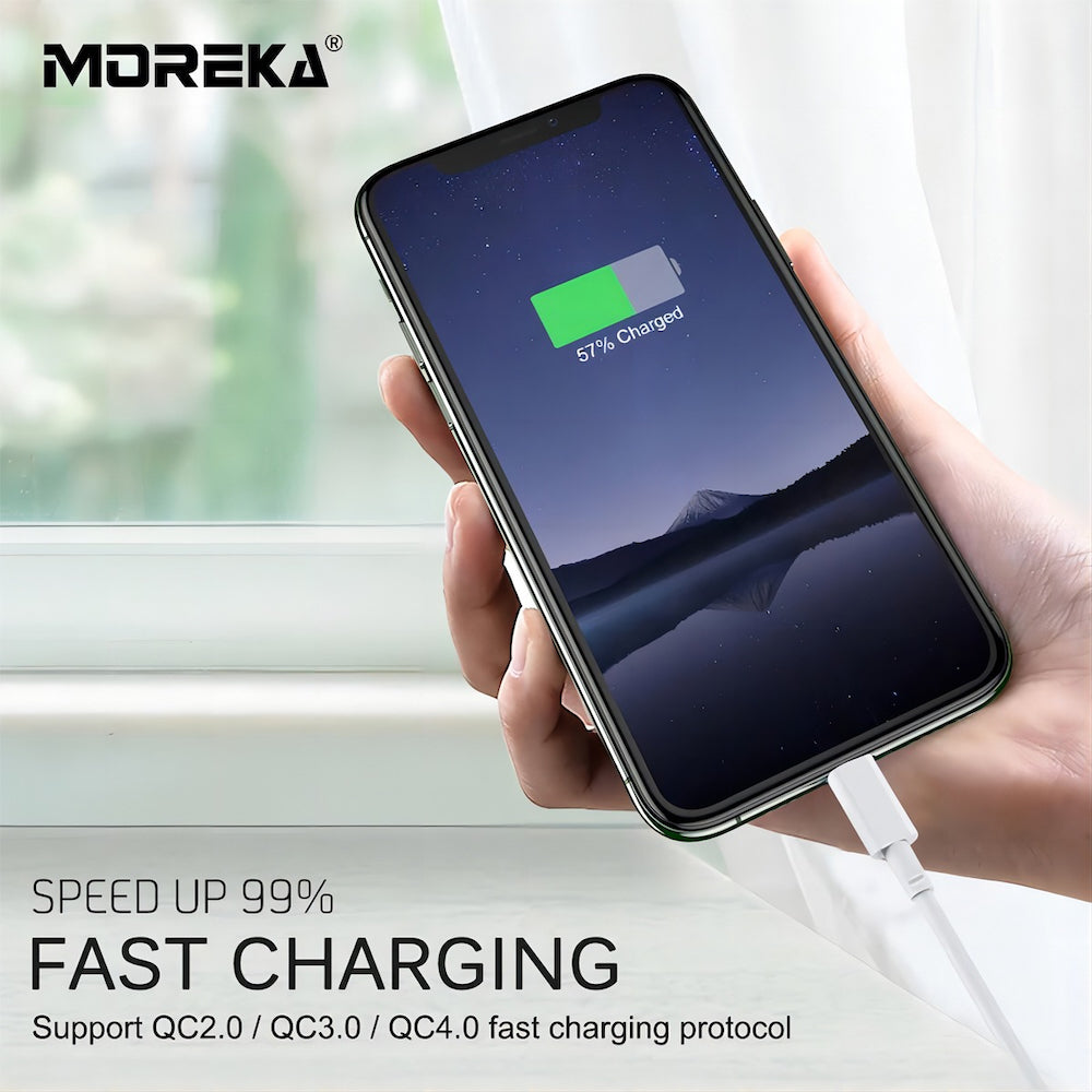 Cargador 2.1A Moreka MR2885 Ligthning 2.1A Cable tipo IP 1M - Imagen 5