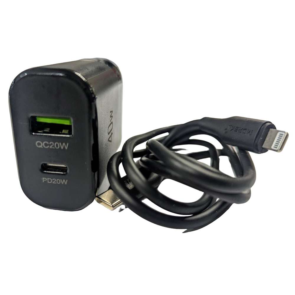 Cargador 40W Moreka AC111 2 puertos PD20W y QC 3.0 20W Cable tipo C - IP 1M - Imagen 12