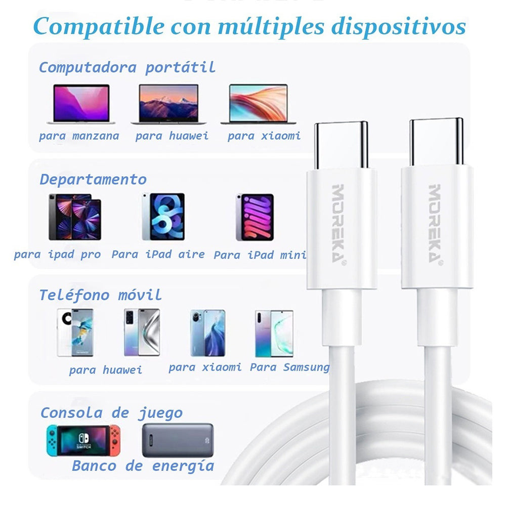 Cargador Moreka MR2887 2.4A Incluye Cable tipo C - Imagen 4