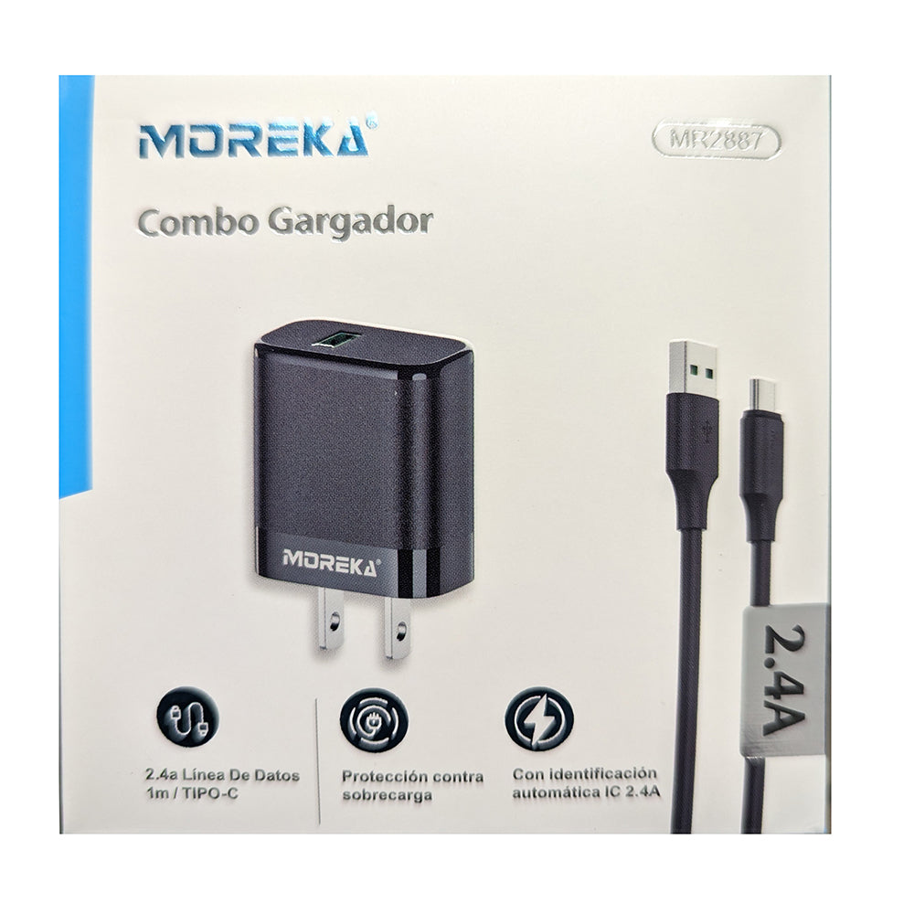 Cargador Moreka MR2887 2.4A Incluye Cable tipo C - Imagen 9