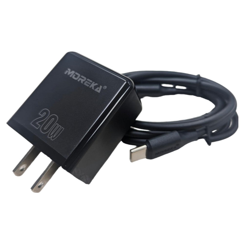 Cargador 20W Moreka P206 puerto C incluye cable tipo C 1M - Imagen 7