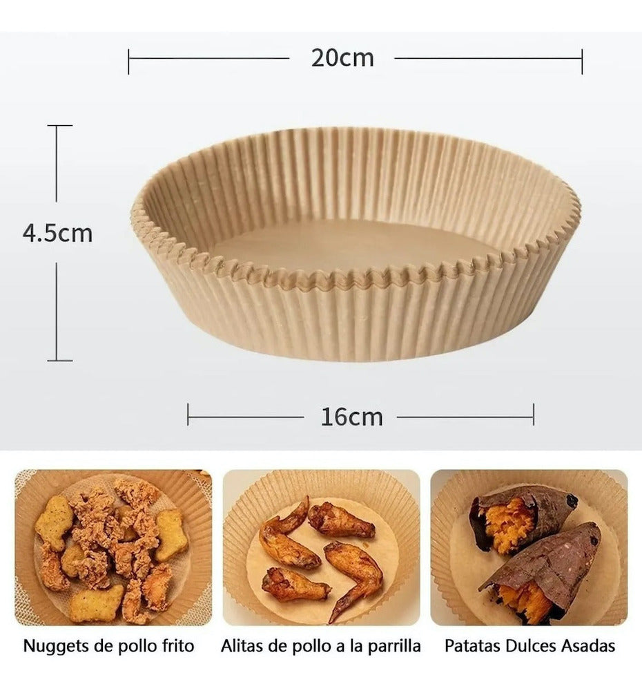 Forro De Papel Desechable Para Horno - freidora De Aire 50 Pzs - Imagen 4