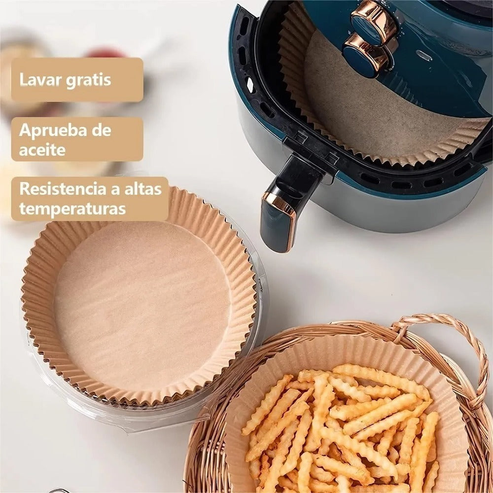 Forro De Papel Desechable Para Horno - freidora De Aire 50 Pzs - Imagen 5