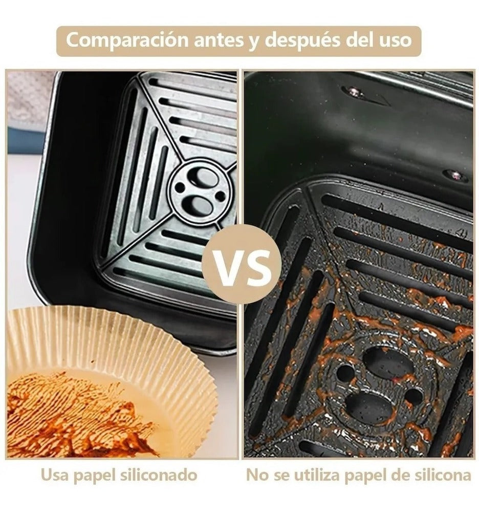 Forro De Papel Desechable Para Horno - freidora De Aire 50 Pzs - Imagen 6