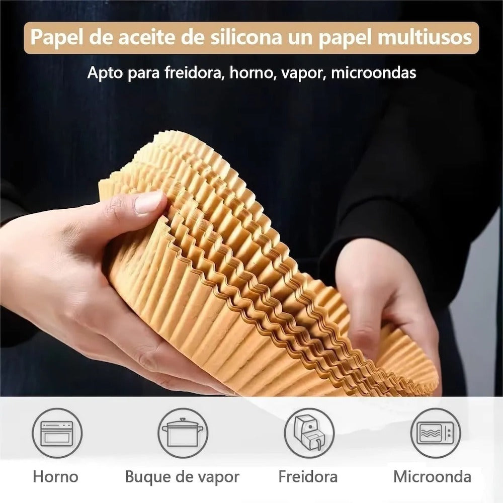 Forro De Papel Desechable Para Horno - freidora De Aire 50 Pzs - Imagen 7