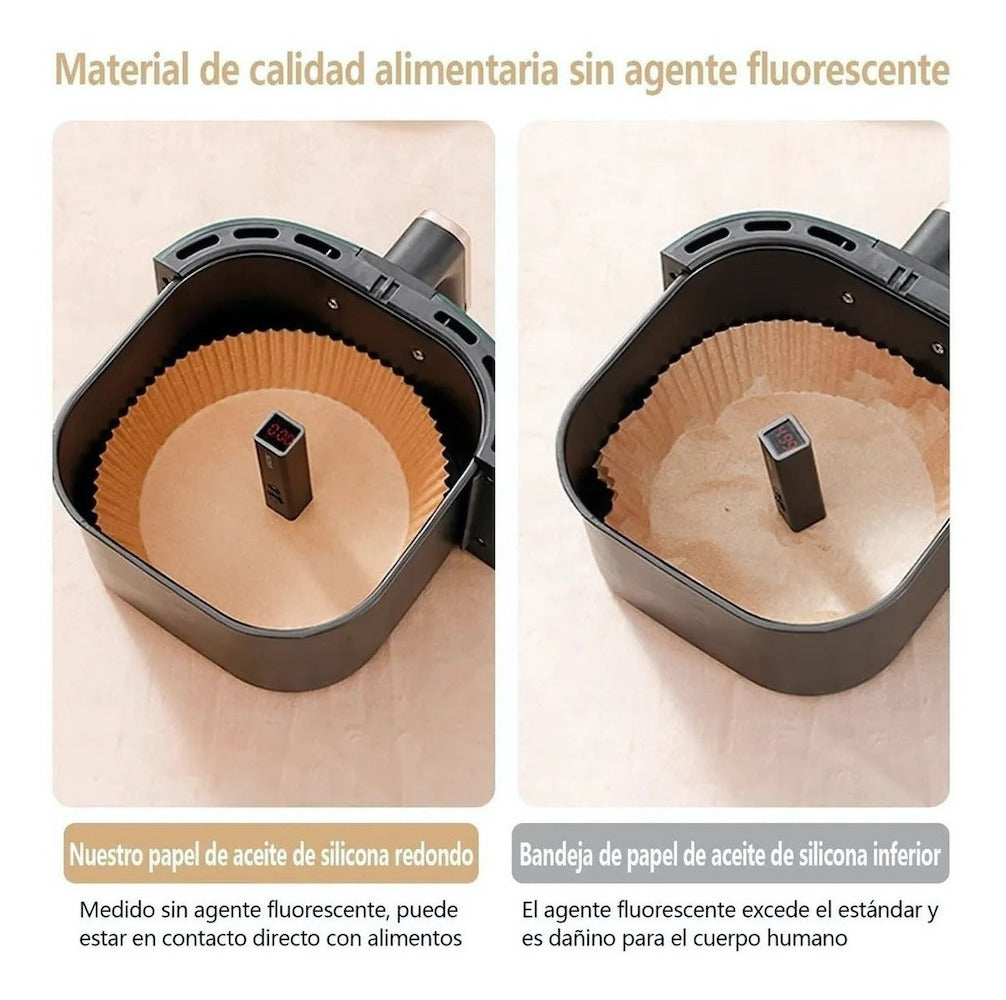 Forro De Papel Desechable Para Horno - freidora De Aire 50 Pzs - Imagen 8