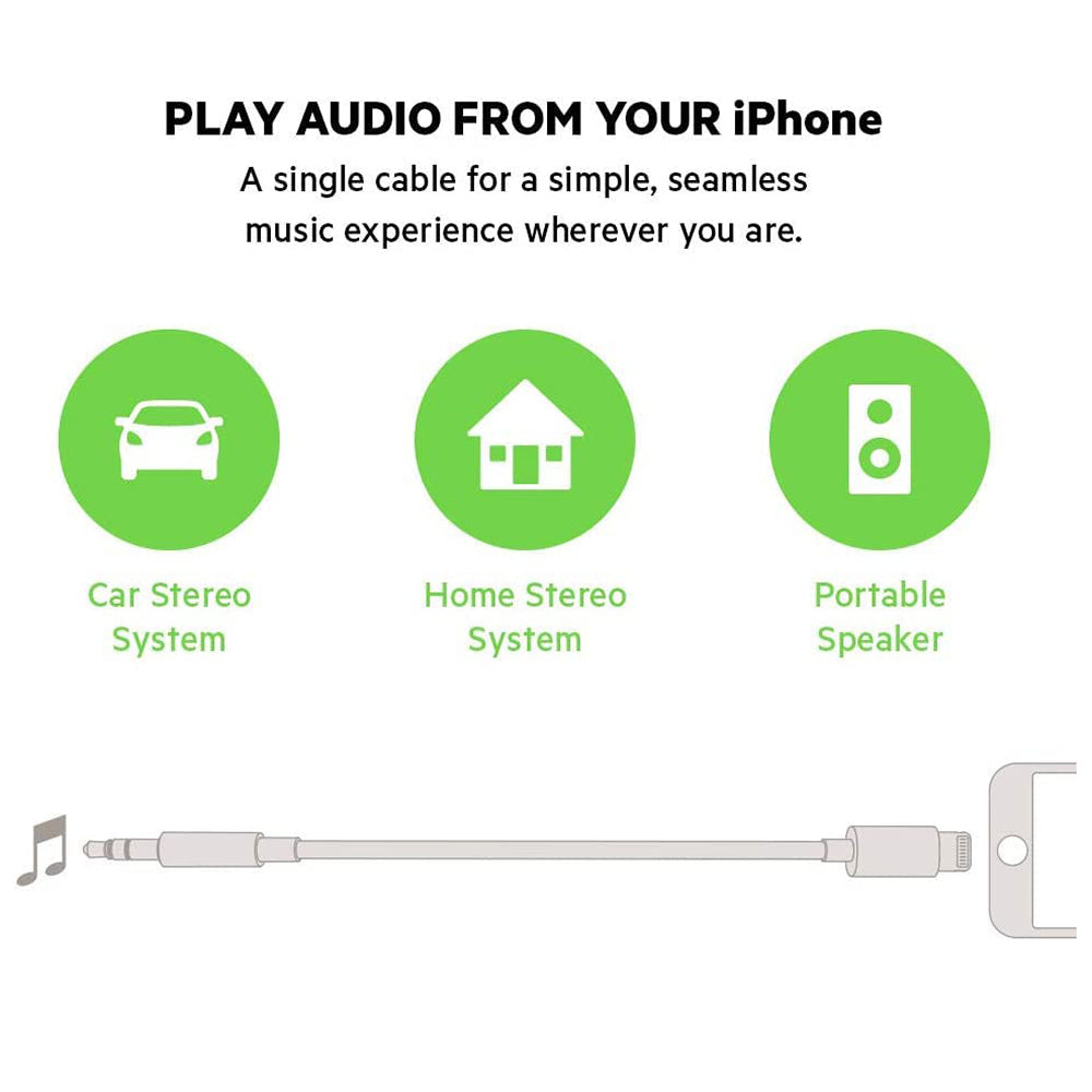 Convertidor tipo Lightning a 3.5mm Auxiliar Audio AU-11 1M - Imagen 7