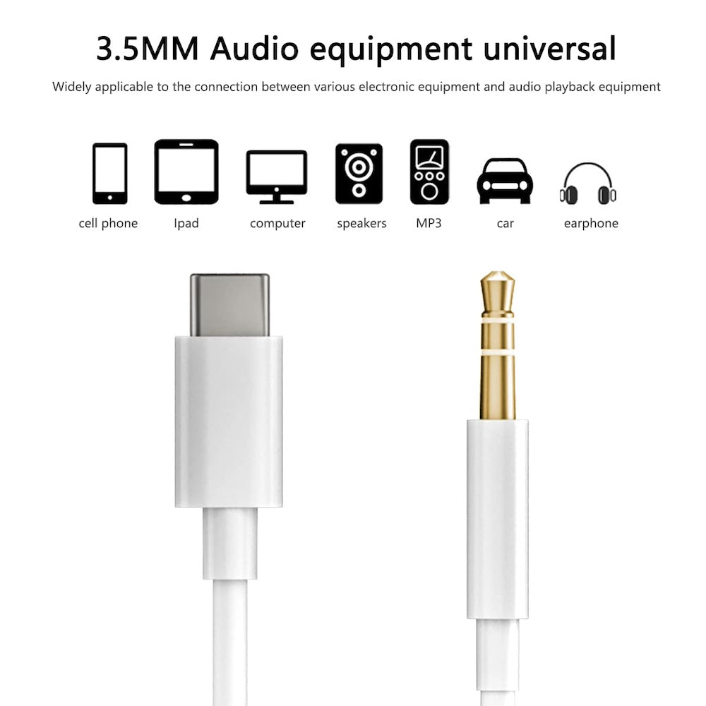 Convertidor tipo C a 3.5mm Auxiliar Audio AU-10 1M - Imagen 3