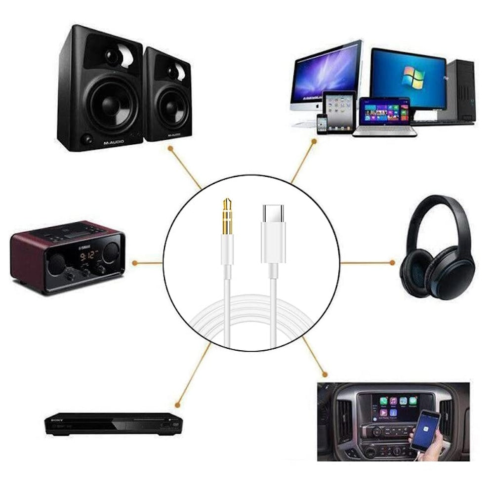 Convertidor tipo C a 3.5mm Auxiliar Audio AU-10 1M - Imagen 4
