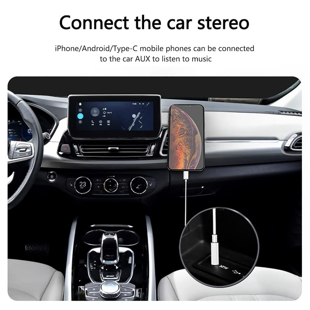 Convertidor tipo C a 3.5mm Auxiliar Audio AU-10 1M - Imagen 5