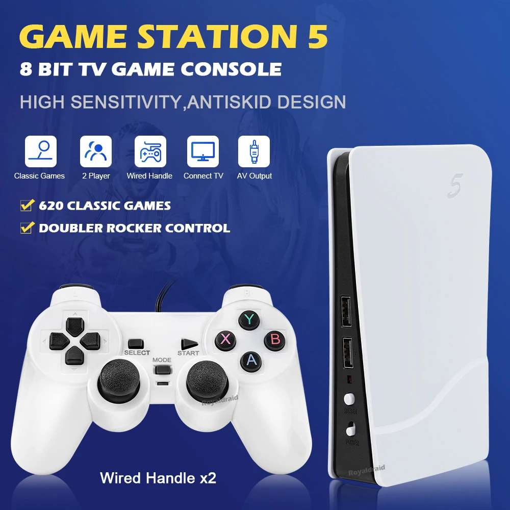 Consola de videojuegos GS5 Pro 620 juegos 8 bitsm portáti 2 controles - Imagen 2