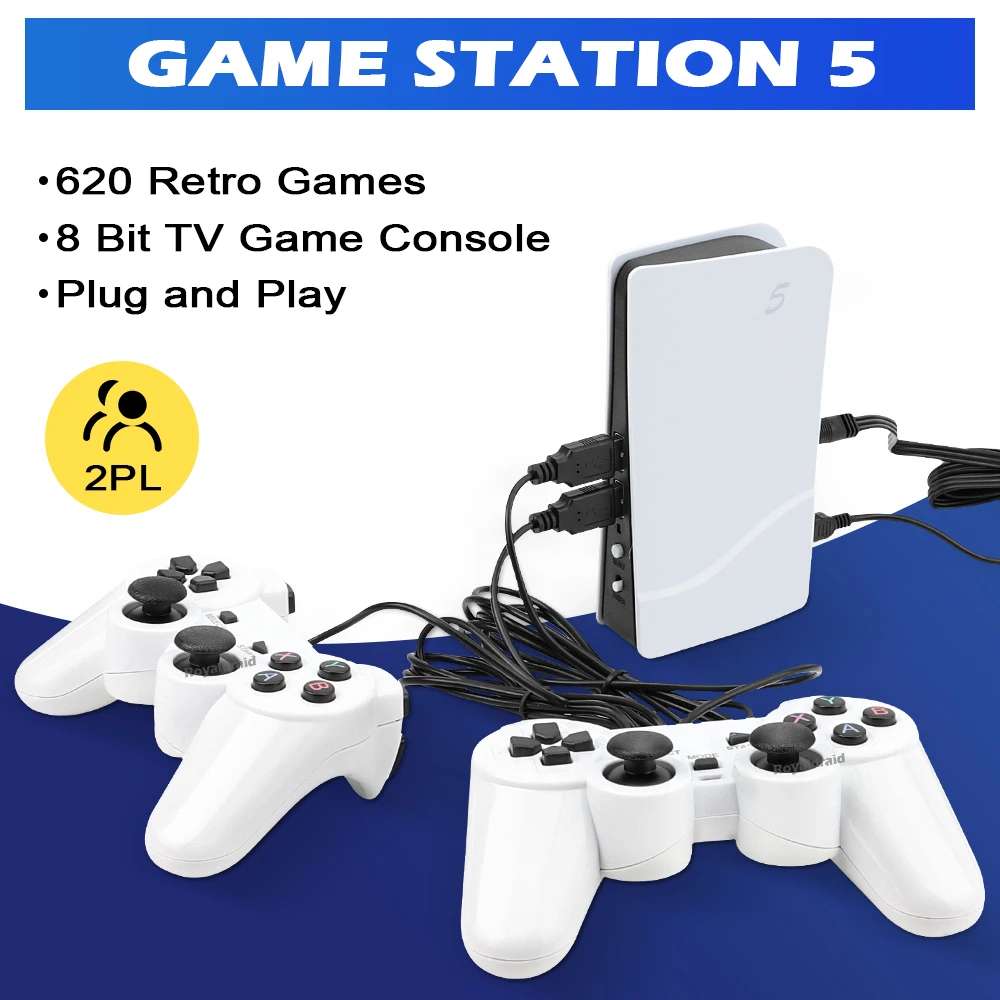 Consola de videojuegos GS5 Pro 620 juegos 8 bitsm portáti 2 controles - Imagen 4
