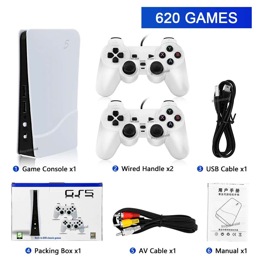 Consola de videojuegos GS5 Pro 620 juegos 8 bitsm portáti 2 controles - Imagen 10