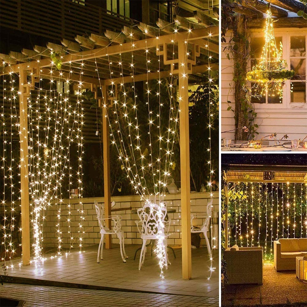 Cortina Serie Luces 300 Led Decorativas Usb 3x3m USB - Imagen 2