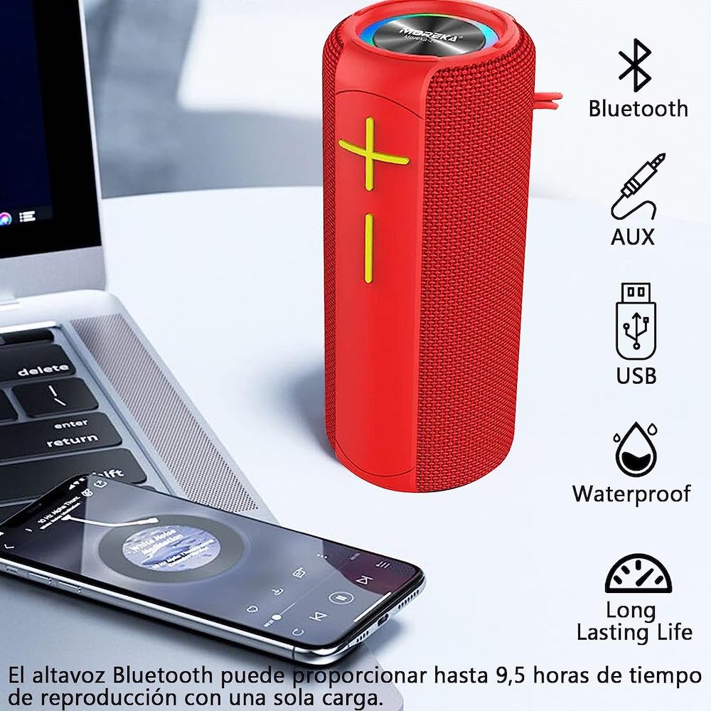 Bocina Bluetooth Moreka M-200 TF Card Radio FM Resistente al agua - Imagen 4