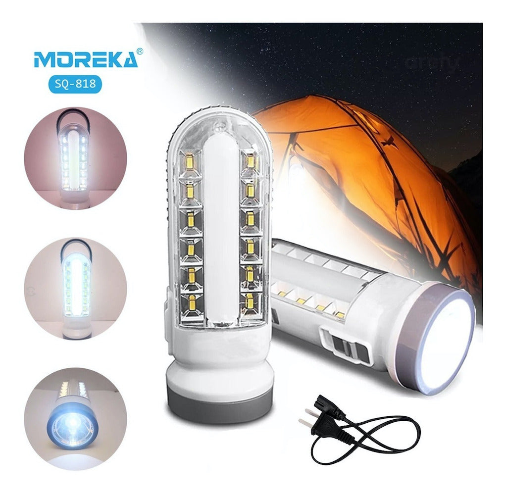 Lámpara Emergencia Moreka SQ-818, 5W, 8Hrs. 30 LEDS Recargable - Imagen 5