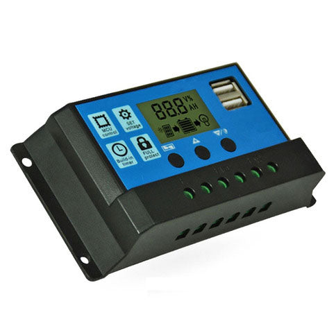 Controlador de panel Solar LCD, regulador de cargador de batería, 10A - Imagen 2