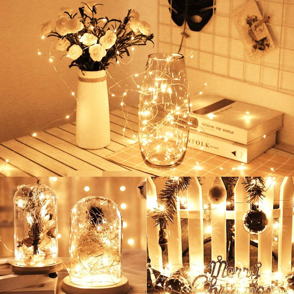 10pcs Guirnalda Luces Hadas 20 Leds 2mts Decorativas Navidad incluye Pilas - Imagen 6