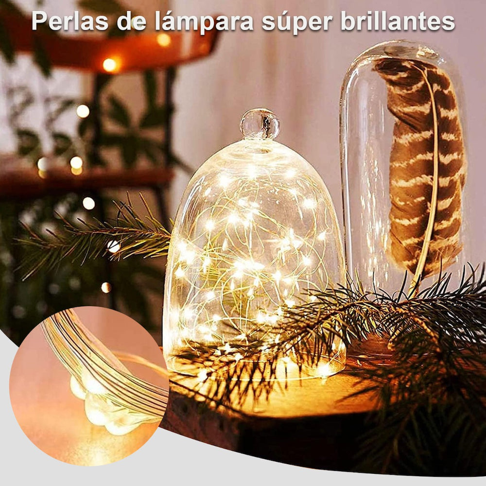 10pcs Guirnalda Luces Hadas 20 Leds 2mts Decorativas Navidad incluye Pilas - Imagen 8