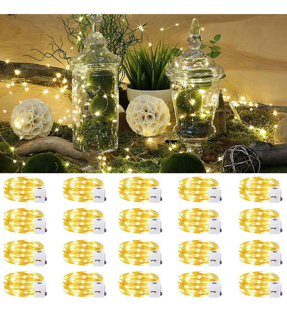 10pcs Guirnalda Luces Hadas 20 Leds 2mts Decorativas Navidad incluye Pilas - Imagen 10