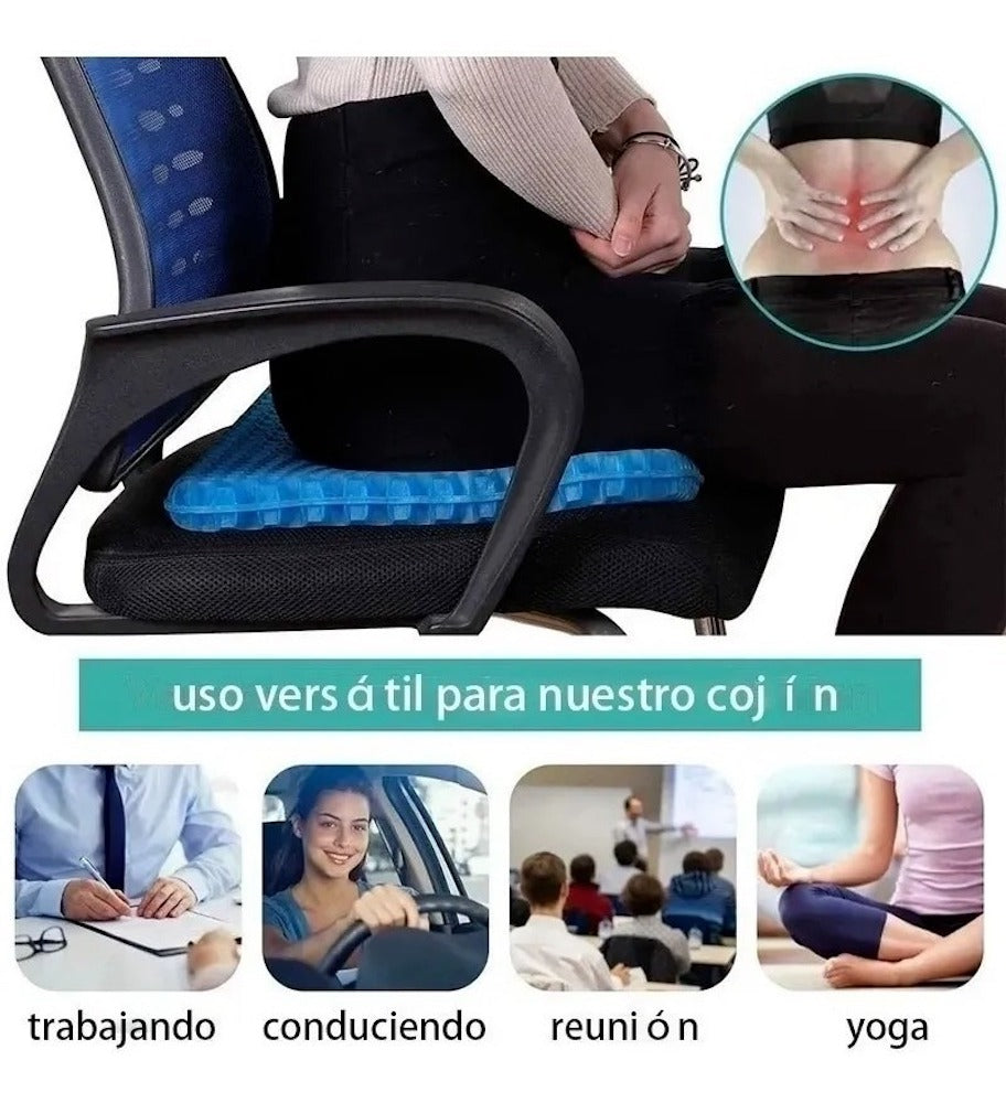 Cojin Gel Silicon Ergonomico Panal Comodo Asiento Auto Silla - Imagen 5