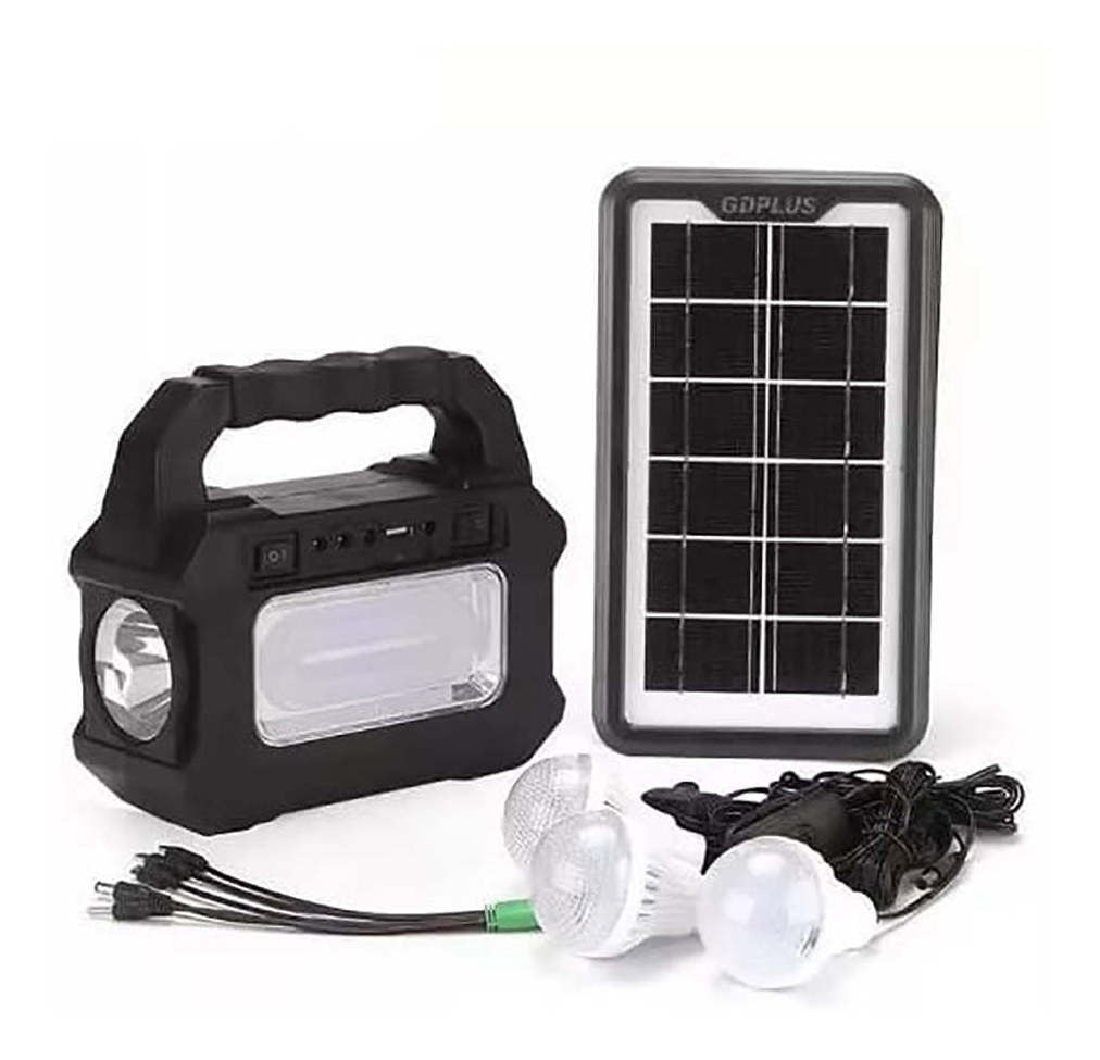 Mini Sistema Solar 3 Focos Linterna Power Bank MOR-8080 - Imagen 1