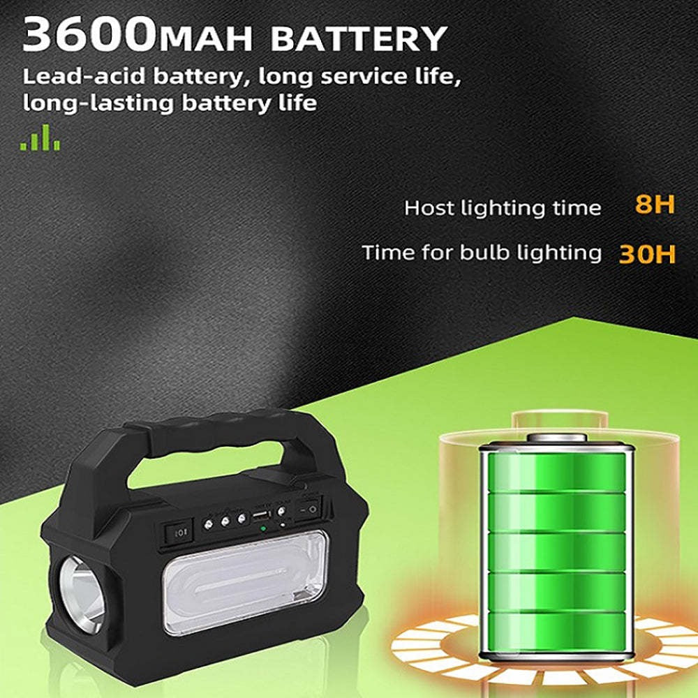 Mini Sistema Solar 3 Focos Linterna Power Bank MOR-8080 - Imagen 6