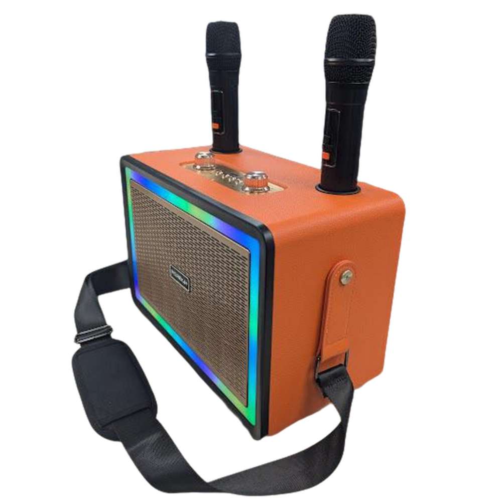 Karaoke Bluetooth FM dual microfonos 30W 3600 mAh RGB Moreka+ A15 - Imagen 9