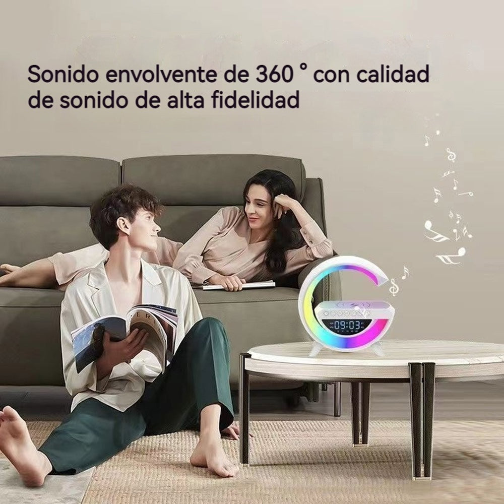 Lampara Cargador Altavoz Bluetooth Reloj despertador BT-3401 - Imagen 4
