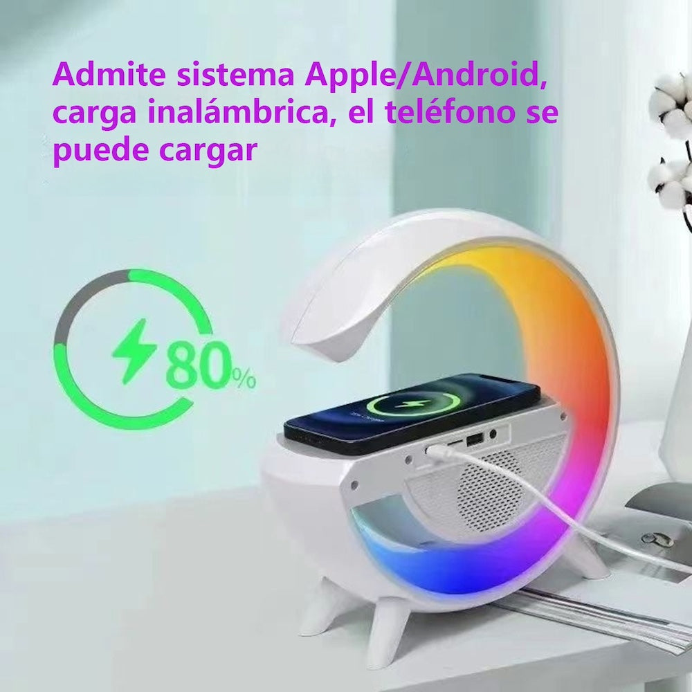 Lampara Cargador Altavoz Bluetooth Reloj despertador BT-3401 - Imagen 5