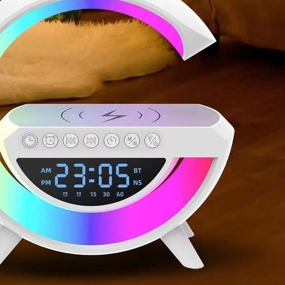 Lampara Cargador Altavoz Bluetooth Reloj despertador BT-3401 - Imagen 7