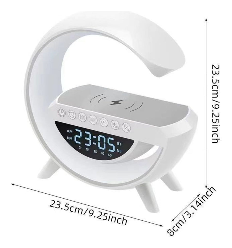 Lampara Cargador Altavoz Bluetooth Reloj despertador BT-3401 - Imagen 9