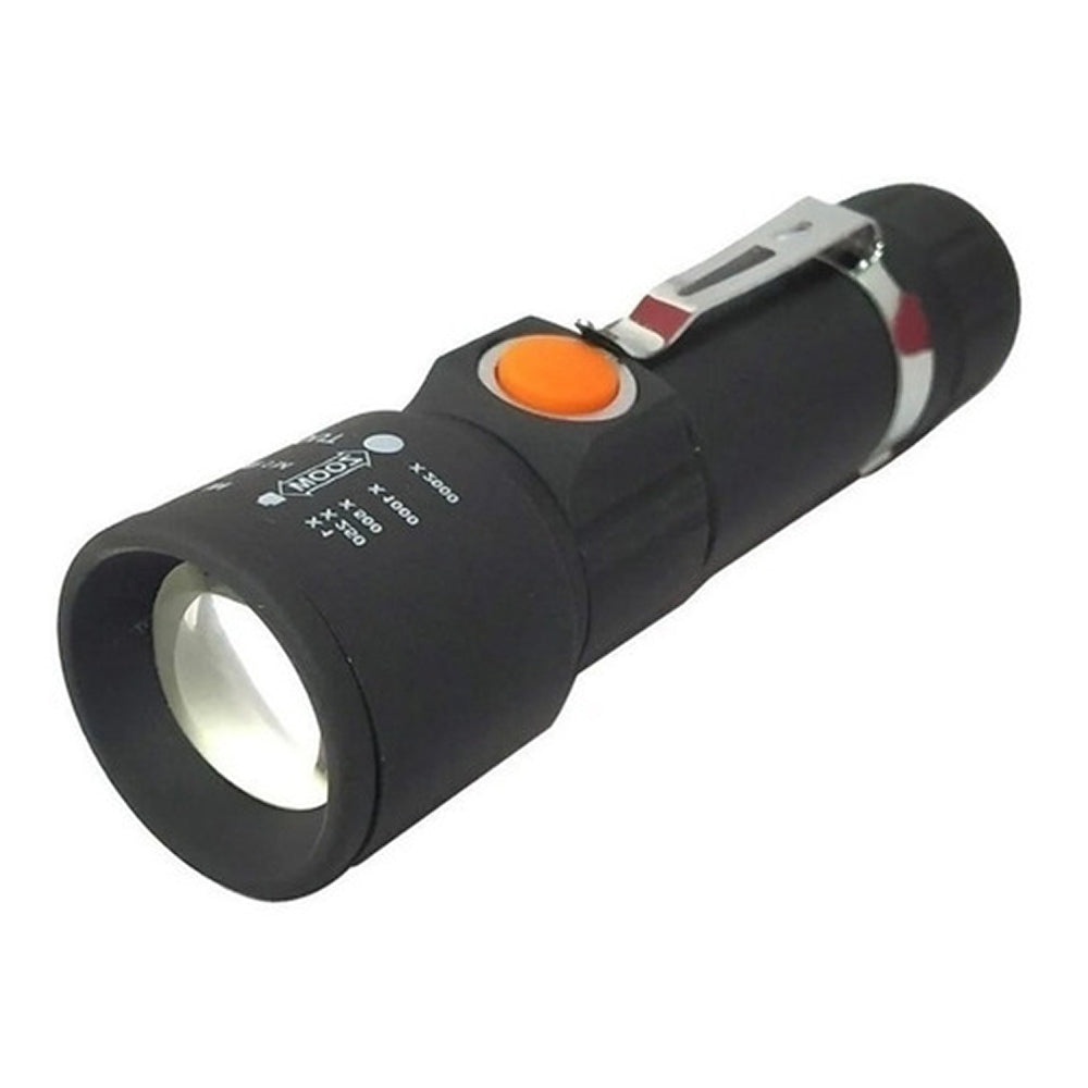 Lampara Táctica Recargable Usb Led 800l Clip Moreka M-616T - Imagen 3