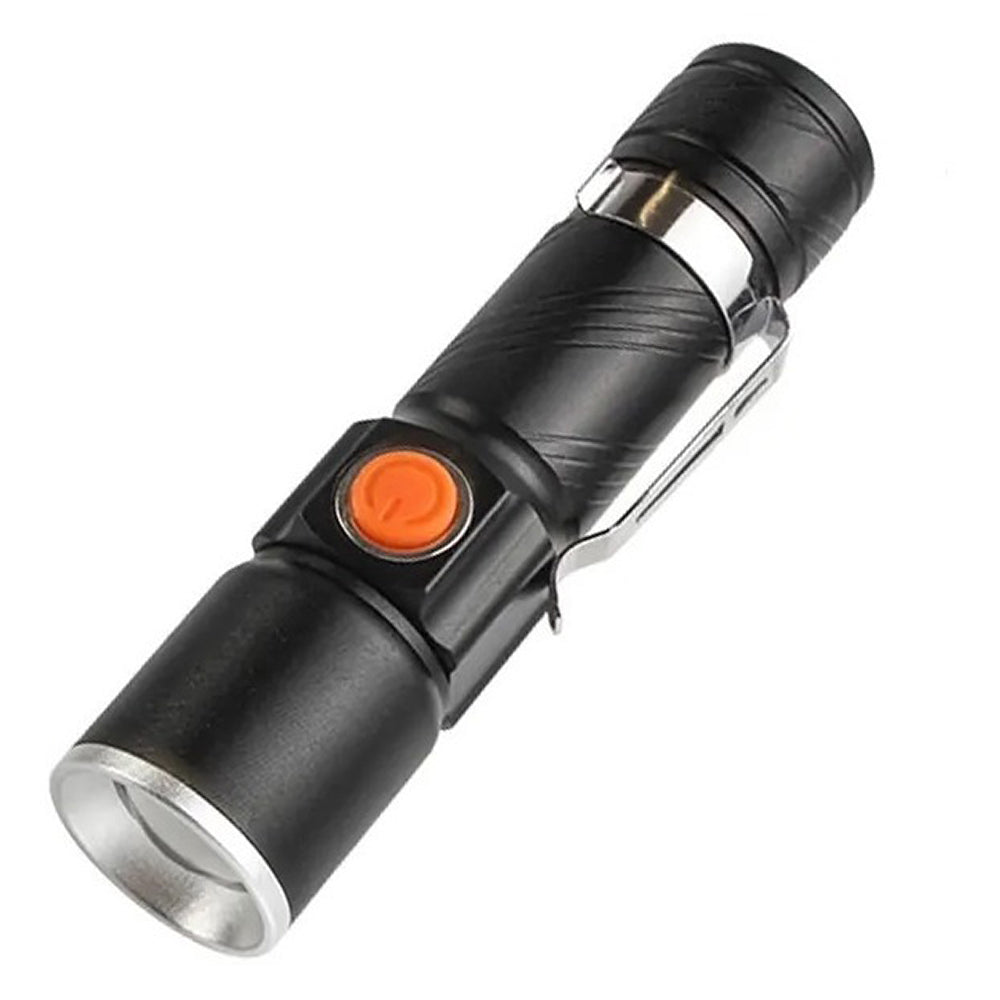 Lampara Táctica Recargable Usb Led 800l Clip Moreka M-616T - Imagen 4