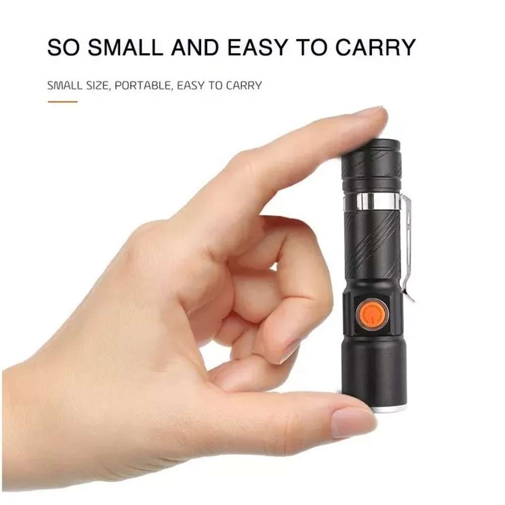 Lampara Táctica Recargable Usb Led 800l Clip Moreka M-616T - Imagen 10