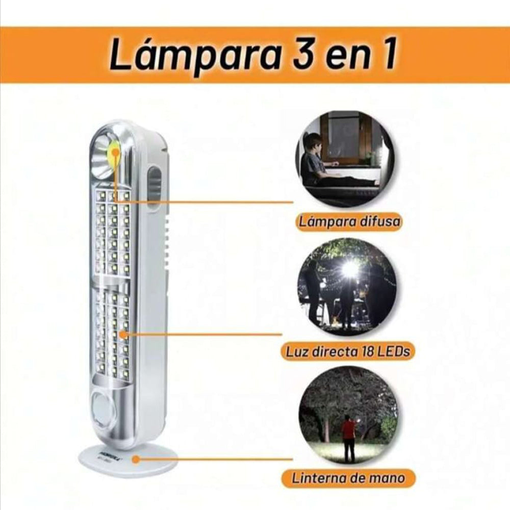Lampara de Emergencia portátil Moreka MYJ-8683U 43 Leds recargable gancho pegable - Imagen 5
