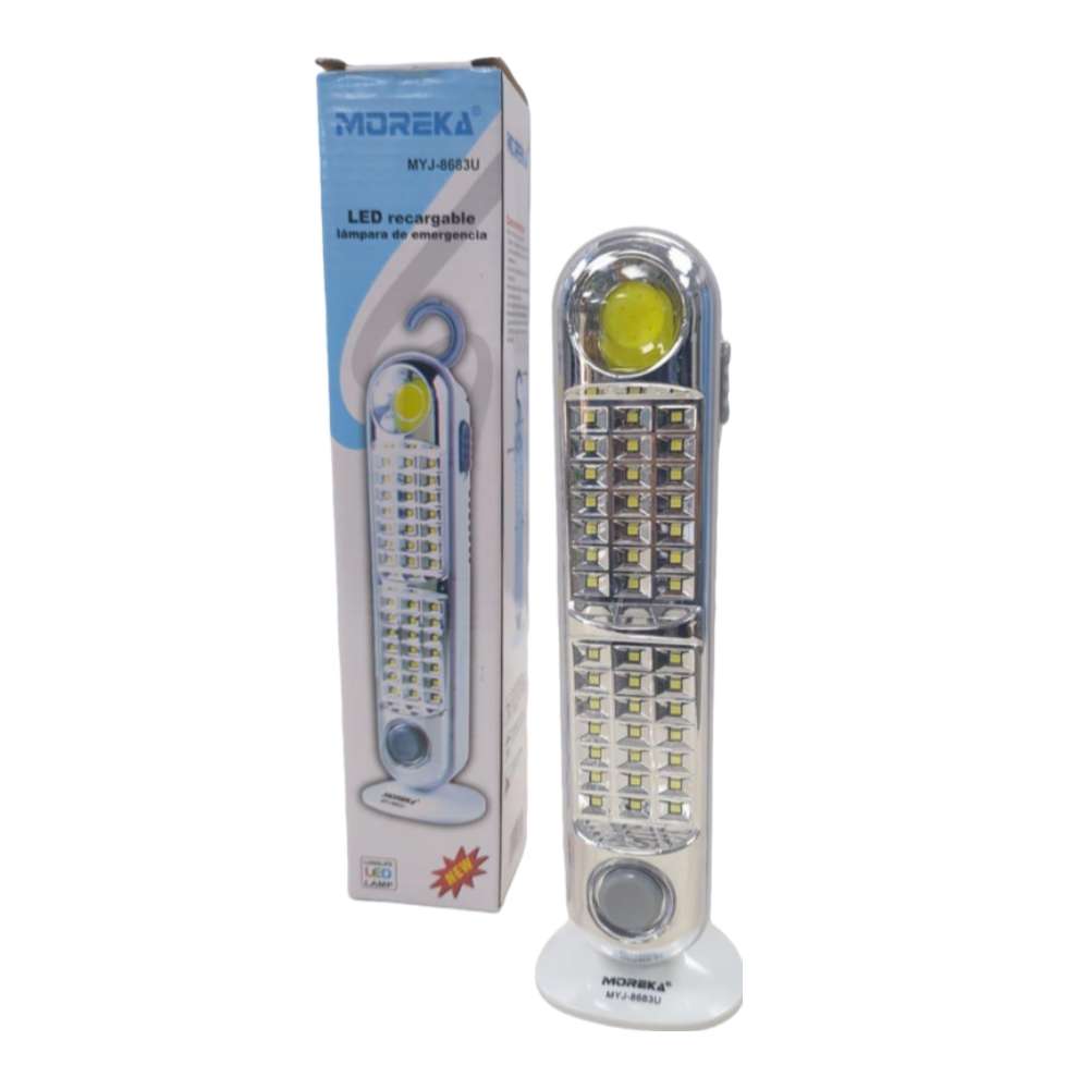 Lampara de Emergencia portátil Moreka MYJ-8683U 43 Leds recargable gancho pegable - Imagen 9