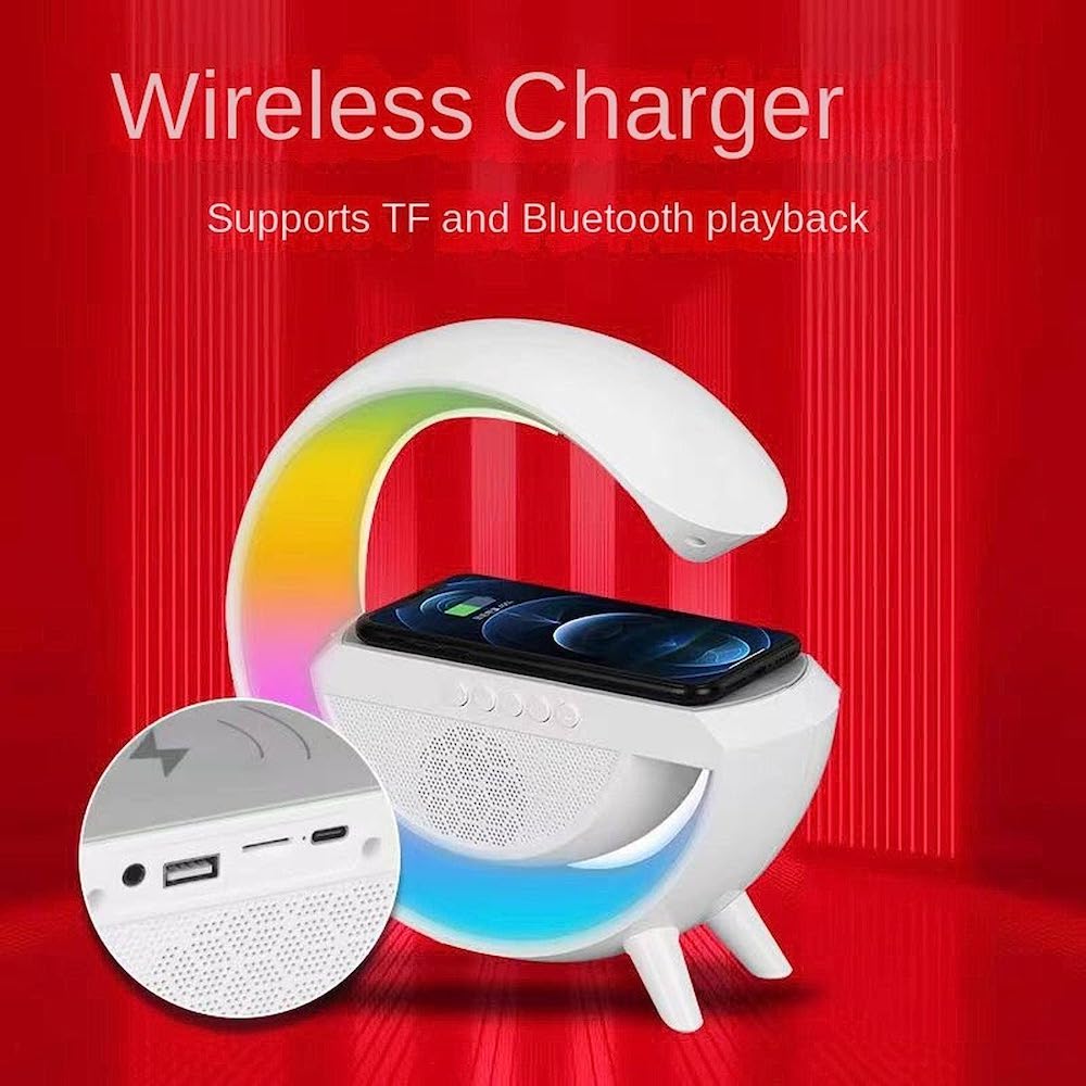 Lampara Bocina Moreka BT-2301,Cargador inalámbrico Bluetooth recargable - Imagen 7